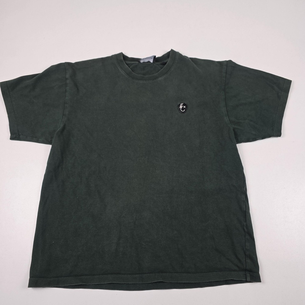 The Kooples Shirt Mens Large Green Embroidered Skull Logo Washed Cotton Tee